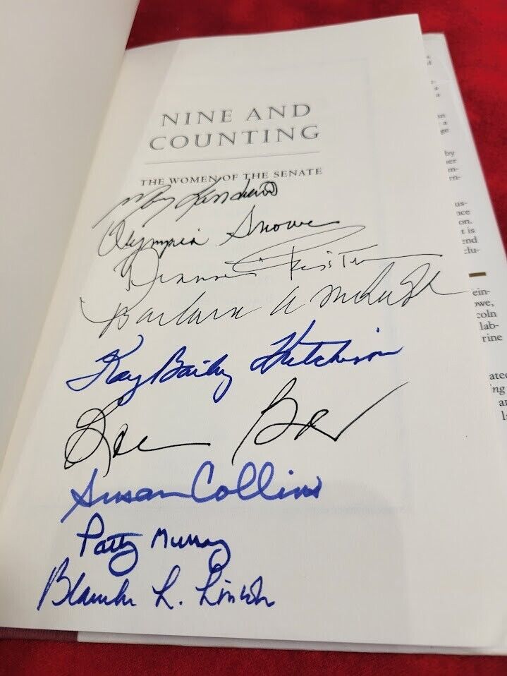 4+ Feinstein, Collins, Murray, Boxer, Lincoln Signed Nine and Counting (all 9)